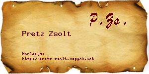 Pretz Zsolt névjegykártya